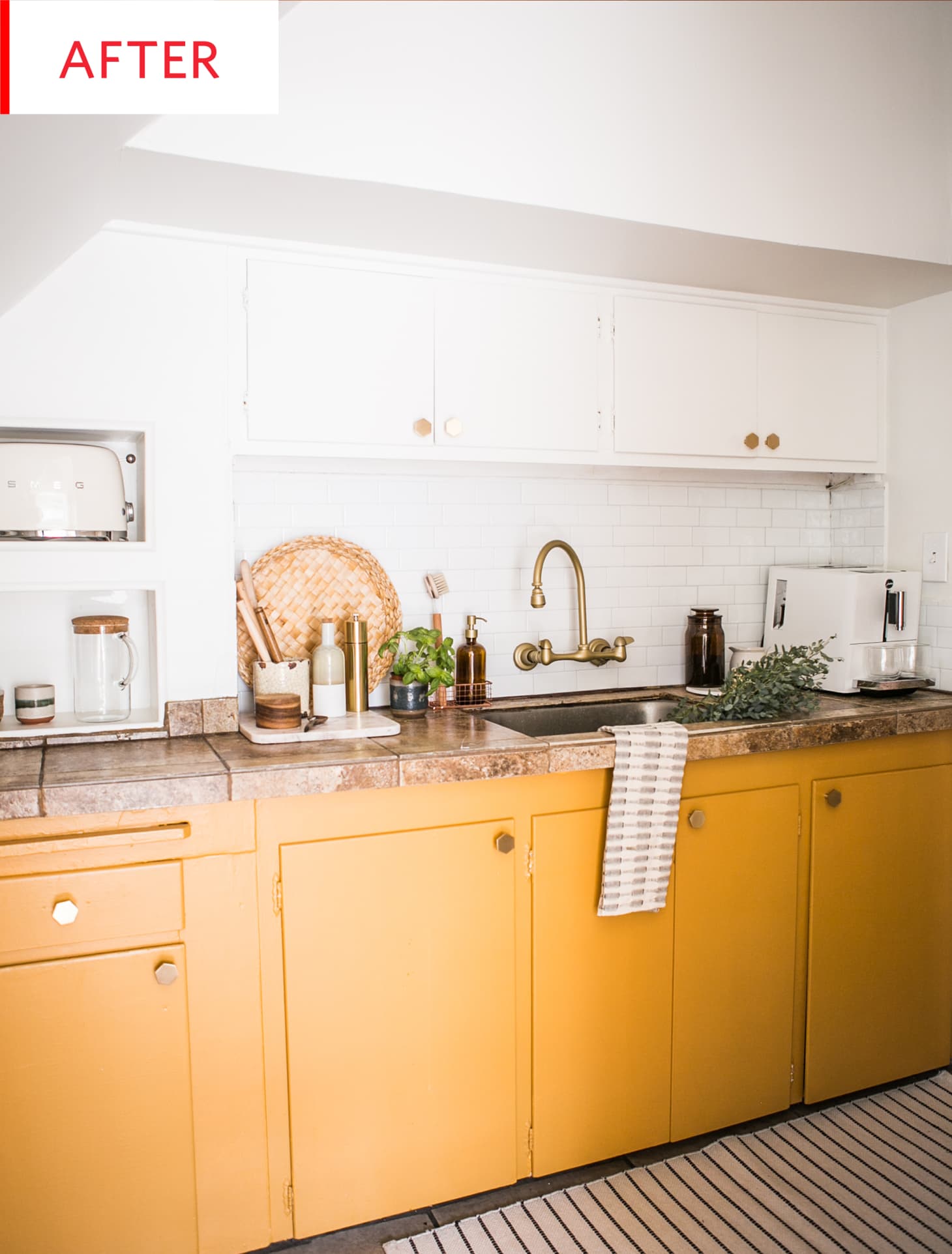 Rental Kitchen Makeover Colorful Ideas Apartment Therapy
